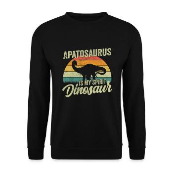 Apatosaurus Dinosaure Enfants Dino Cadeau - Sweat-shirt Unisexe - noir - Devant - Alina (178cm) & Michal (187cm)