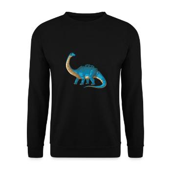 Brontosaurus Dinosaure Enfants Dino Cadeau - Sweat-shirt Unisexe - noir - Devant - Alina (178cm) & Michal (187cm)