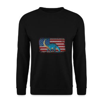 Brontosaurus Dinosaure Enfants Dino Cadeau - Sweat-shirt Unisexe - noir - Devant - Alina (178cm) & Michal (187cm)