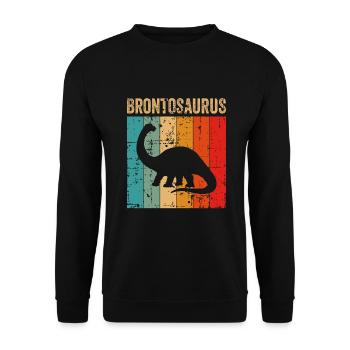 Brontosaurus Dinosaure Enfants Dino Cadeau - Sweat-shirt Unisexe - noir - Devant - Alina (178cm) & Michal (187cm)