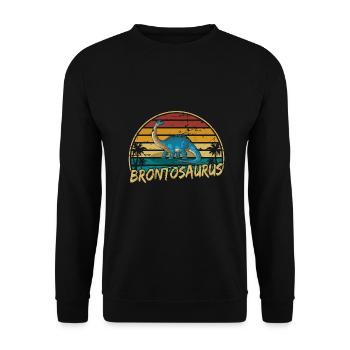 Brontosaurus Dinosaure Enfants Dino Cadeau - Sweat-shirt Unisexe - noir - Devant - Alina (178cm) & Michal (187cm)