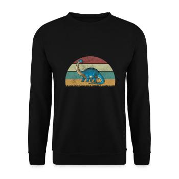Brontosaurus Dinosaure Enfants Dino Cadeau - Sweat-shirt Unisexe - noir - Devant - Alina (178cm) & Michal (187cm)
