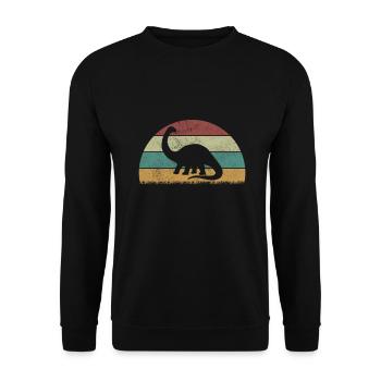 Brontosaurus Dinosaure Enfants Dino Cadeau - Sweat-shirt Unisexe - noir - Devant - Alina (178cm) & Michal (187cm)