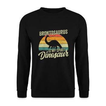 Brontosaurus Dinosaure Enfants Dino Cadeau - Sweat-shirt Unisexe - noir - Devant - Alina (178cm) & Michal (187cm)