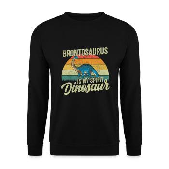 Brontosaurus Dinosaure Enfants Dino Cadeau - Sweat-shirt Unisexe - noir - Devant - Alina (178cm) & Michal (187cm)