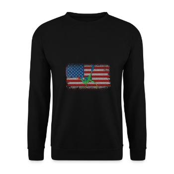 xxx Dinosaur Kids Dino Cadeau - Sweat-shirt Unisexe - noir - Devant - Alina (178cm) & Michal (187cm)