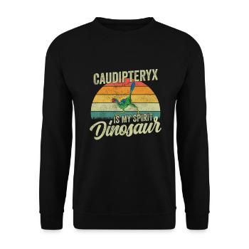 xxx Dinosaur Kids Dino Cadeau - Sweat-shirt Unisexe - noir - Devant - Alina (178cm) & Michal (187cm)