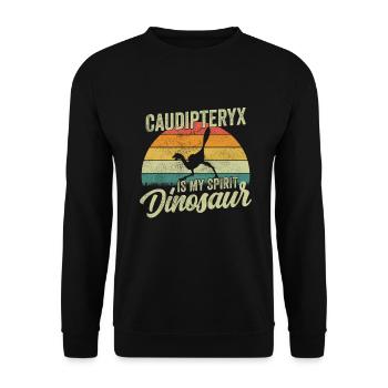 xxx Dinosaur Kids Dino Cadeau - Sweat-shirt Unisexe - noir - Devant - Alina (178cm) & Michal (187cm)