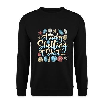 Collecte de coquillages sur la plage Collecteurs de coquillages - Sweat-shirt Unisexe - noir - Devant - Alina (178cm) & Michal (187cm)