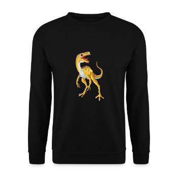 Noasaurus Dinosaur Children Dino Gift - Unisex Sweatshirt - black - Front - Alina (178cm) & Michal (187cm)