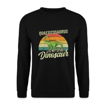 Quaesitosaurusx Dinosaur Children Dino Gift - Unisex Sweatshirt - black - Front - Alina (178cm) & Michal (187cm)