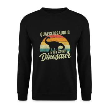Quaesitosaurusx Dinosaur Children Dino Gift - Unisex Sweatshirt - black - Front - Alina (178cm) & Michal (187cm)