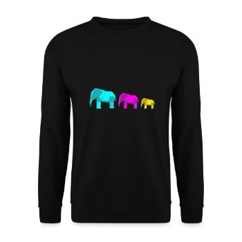 Origami Japanese Art Folding Crane Paper - Unisex Sweatshirt - black - Front - Alina (178cm) & Michal (187cm)