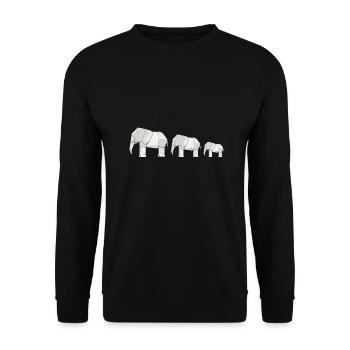 Origami Japanese Art Folding Crane Paper - Unisex Sweatshirt - black - Front - Alina (178cm) & Michal (187cm)