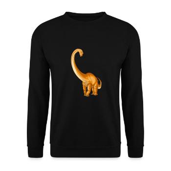 Diplodocus Dinosaur Children Dino Gift - Unisex Sweatshirt - black - Front - Alina (178cm) & Michal (187cm)