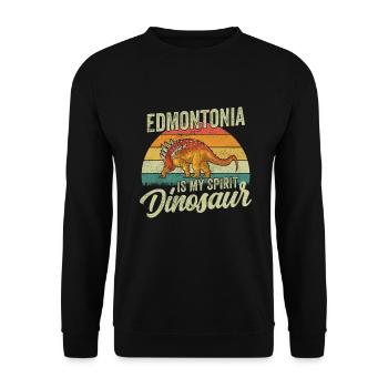Edmontonia Dinosaur Children Dino Gift - Sweat-shirt Unisexe - noir - Devant - Alina (178cm) & Michal (187cm)