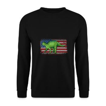 Fukuisaurus Dinosaure Enfants Dino Cadeau - Sweat-shirt Unisexe - noir - Devant - Alina (178cm) & Michal (187cm)