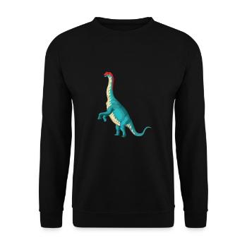Jobaria Dinosaur Children Dino Gift - Unisex Sweatshirt - black - Front - Alina (178cm) & Michal (187cm)