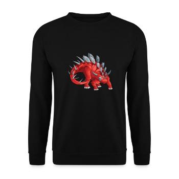 Kentrosaurus Dinosaur Children Dino Gift - Unisex Sweatshirt - black - Front - Alina (178cm) & Michal (187cm)
