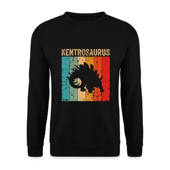 Kentrosaurus Dinosaur Children Dino Gift - Unisex Sweatshirt - black - Front - Alina (178cm) & Michal (187cm)