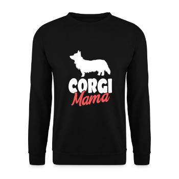 Corgi Gift Dogs - Unisex Sweatshirt - black - Front - Alina (178cm) & Michal (187cm)