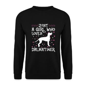Propriétaire de chien de chien dalmate - Sweat-shirt Unisexe - noir - Devant - Alina (178cm) & Michal (187cm)