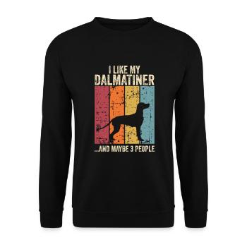 Propriétaire de chien de chien dalmate - Sweat-shirt Unisexe - noir - Devant - Alina (178cm) & Michal (187cm)
