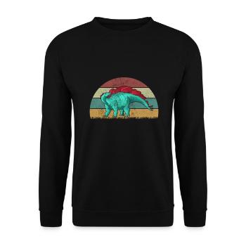 Wuerhosaurus Dinosaur Children Dino Gift - Unisex Sweatshirt - black - Front - Alina (178cm) & Michal (187cm)