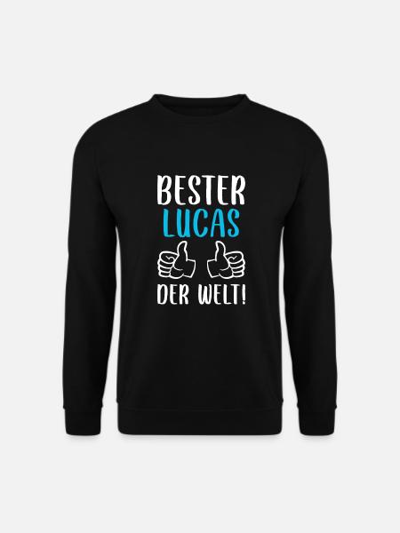 Lucas Vorname Name Geburtstag - Unisex Pullover - Schwarz