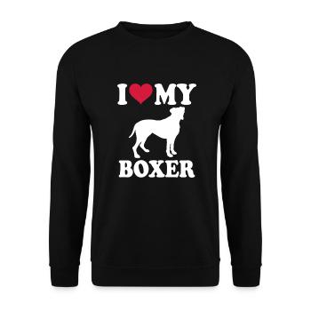 Propriétaire de chien boxeur allemand - Sweat-shirt Unisexe - noir - Devant - Alina (178cm) & Michal (187cm)