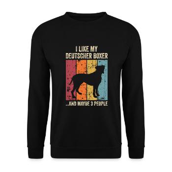 Propriétaire de chien boxeur allemand - Sweat-shirt Unisexe - noir - Devant - Alina (178cm) & Michal (187cm)