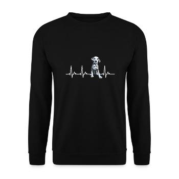 Propriétaire de chien de chien dalmate - Sweat-shirt Unisexe - noir - Devant - Alina (178cm) & Michal (187cm)