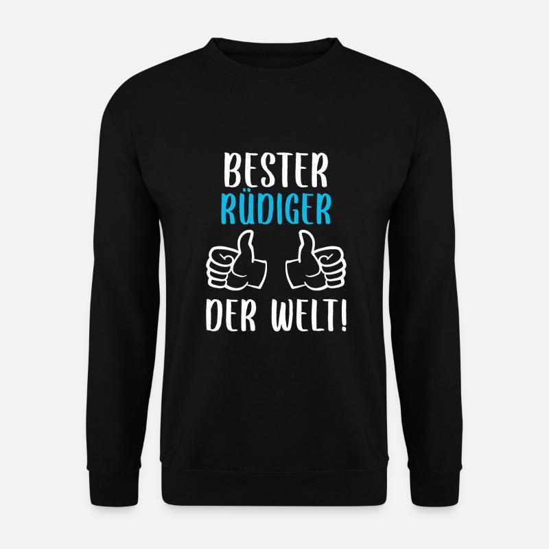 Rüdiger Vorname Name Geburtstag - Unisex Pullover - Schwarz