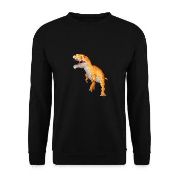 Giganotosaurus Dinosaur Children Dino Gift - Unisex Sweatshirt - black - Front - Alina (178cm) & Michal (187cm)