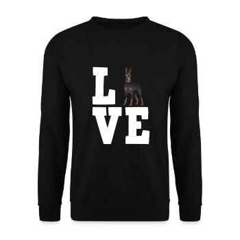 Doberman Dog Dog Propriétaire de chien - Sweat-shirt Unisexe - noir - Devant - Alina (178cm) & Michal (187cm)