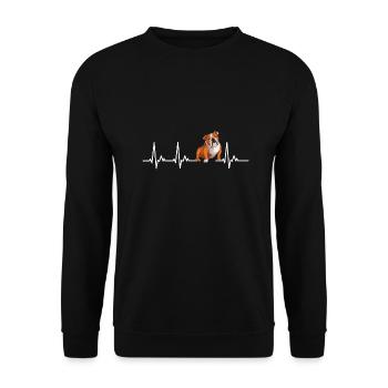 Deutsch Bulldog Dog Dog Propriétaire - Sweat-shirt Unisexe - noir - Devant - Alina (178cm) & Michal (187cm)