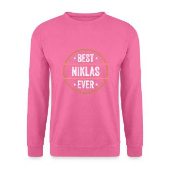 Best Niklas Ever Vorname Name Geschenk - Unisex Pullover - Pink - Vorne