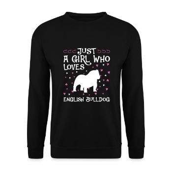 Deutsch Bulldog Dog Dog Propriétaire - Sweat-shirt Unisexe - noir - Devant - Alina (178cm) & Michal (187cm)