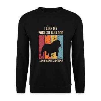 Deutsch Bulldog Dog Dog Propriétaire - Sweat-shirt Unisexe - noir - Devant - Alina (178cm) & Michal (187cm)