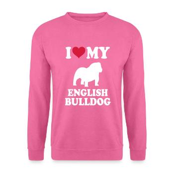 Deutsch Bulldog Dog Dog Propriétaire - Sweat-shirt Unisexe - rose - Devant