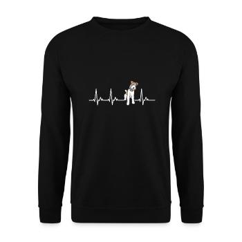 Fox Terrier Dog Dog Dog Owner - Unisex Sweatshirt - black - Front - Alina (178cm) & Michal (187cm)