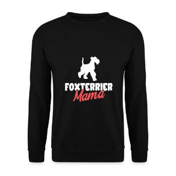 Foxterrier Hund Dog Hundehalter - Unisex Pullover - Schwarz - Vorne - Alina (178cm) & Michal (187cm)