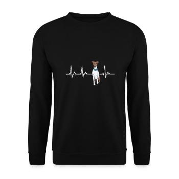 Fox Terrier Dog Dog Dog Owner - Unisex Sweatshirt - black - Front - Alina (178cm) & Michal (187cm)