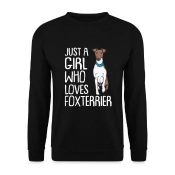 Fox Terrier Dog Dog Dog Owner - Unisex Sweatshirt - black - Front - Alina (178cm) & Michal (187cm)
