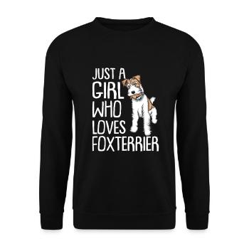Fox Terrier Dog Dog Dog Owner - Unisex Sweatshirt - black - Front - Alina (178cm) & Michal (187cm)