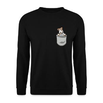 Fox Terrier Dog Dog Dog Owner - Unisex Sweatshirt - black - Front - Alina (178cm) & Michal (187cm)