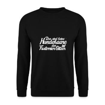 Foxterrier Hund Dog Hundehalter - Unisex Pullover - Schwarz - Vorne - Alina (178cm) & Michal (187cm)