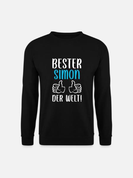 Simon Vorname Name Geburtstag - Unisex Pullover - Schwarz