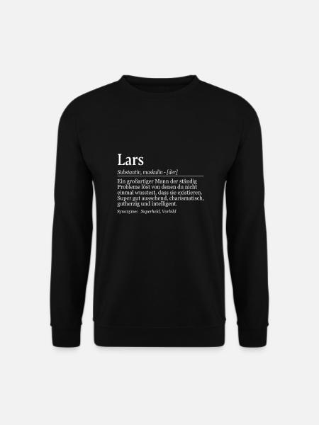 Lars Definition Namenstag Geburtstag Name - Unisex Pullover - Schwarz