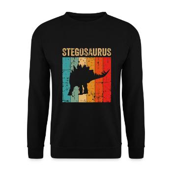 Stegosaurus Dinosaure Enfants Dino Cadeau - Sweat-shirt Unisexe - noir - Devant - Alina (178cm) & Michal (187cm)